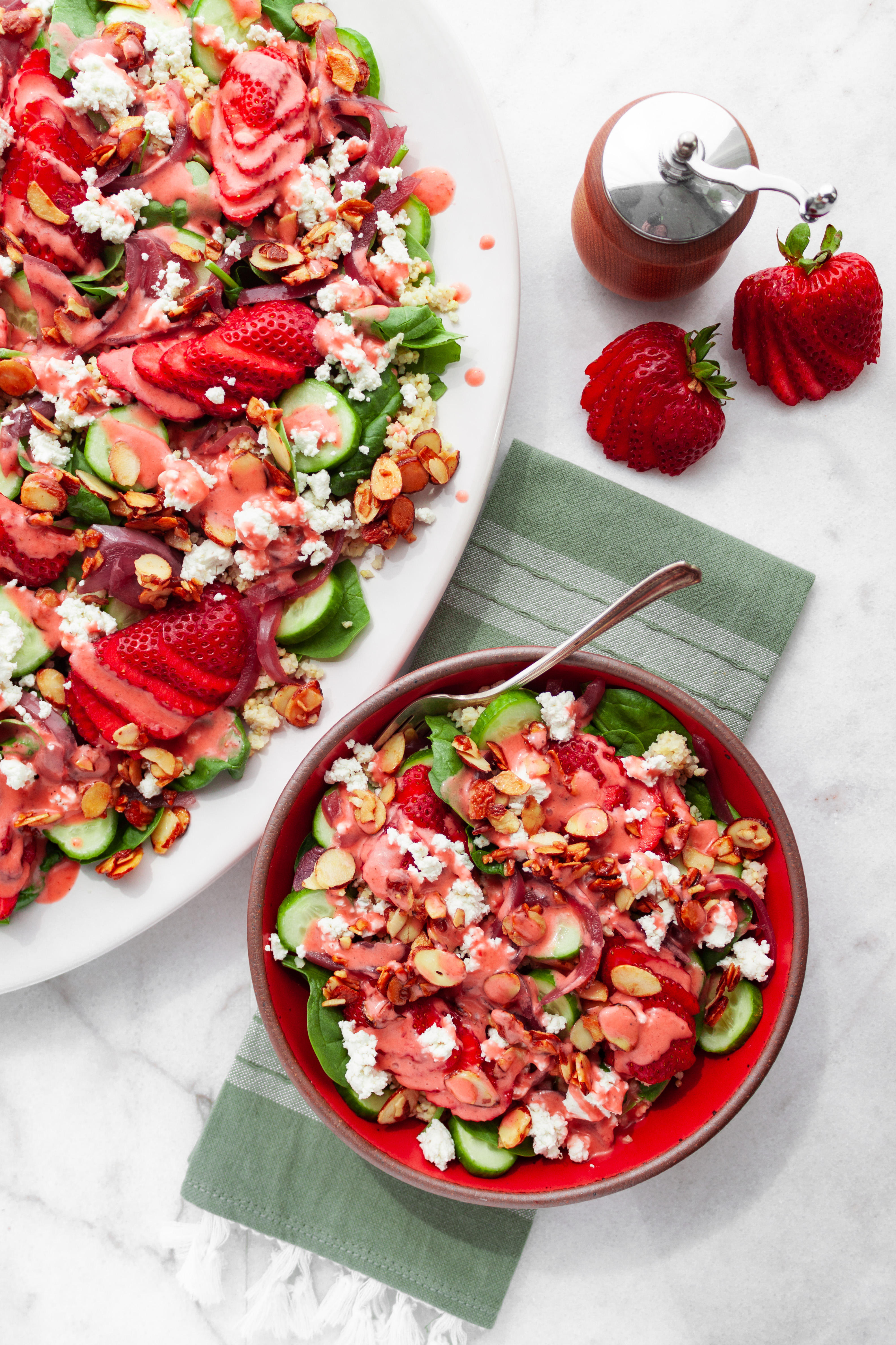 Strawberry-Balsamic Millet Salad