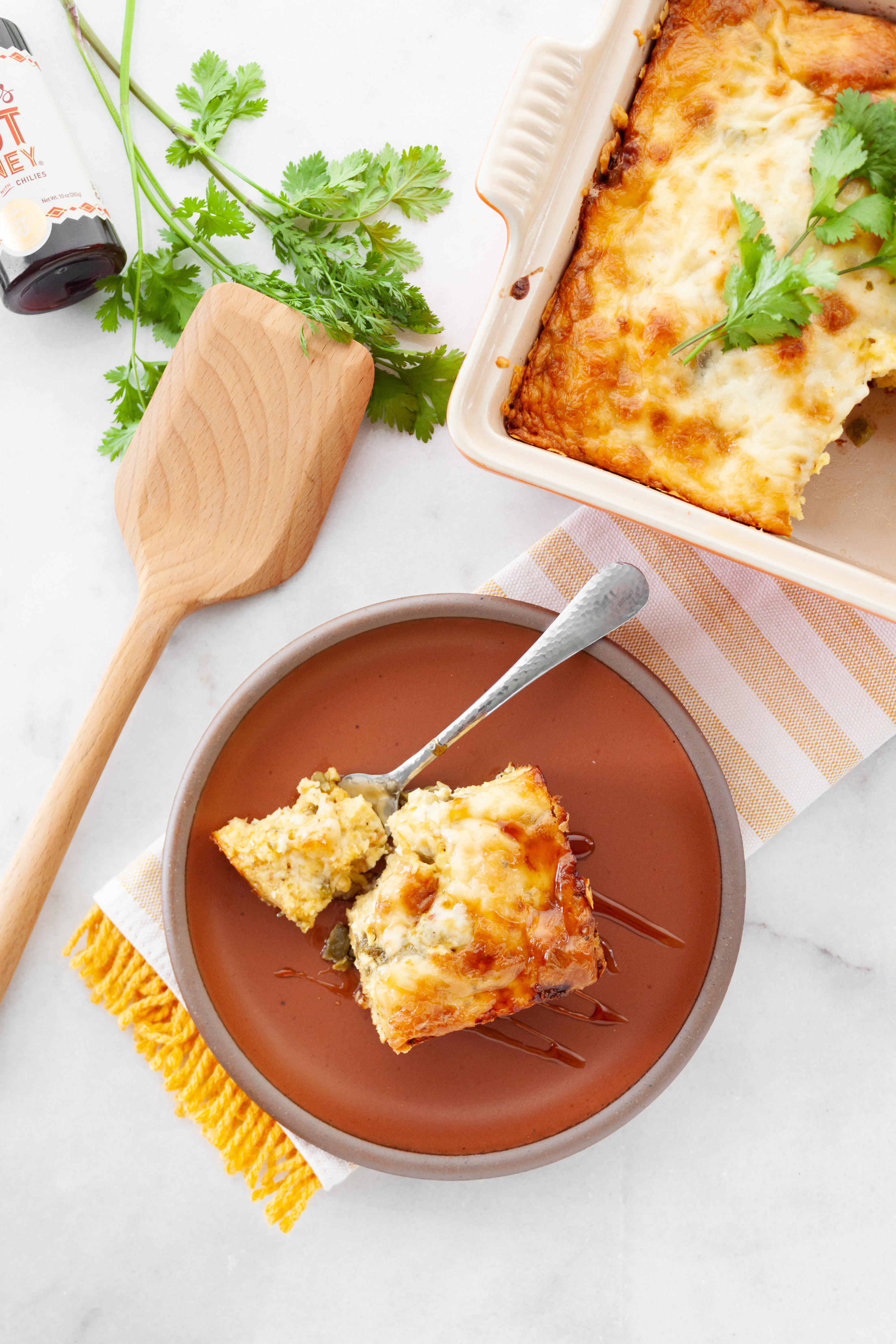 Green Chile Cornbread Strata