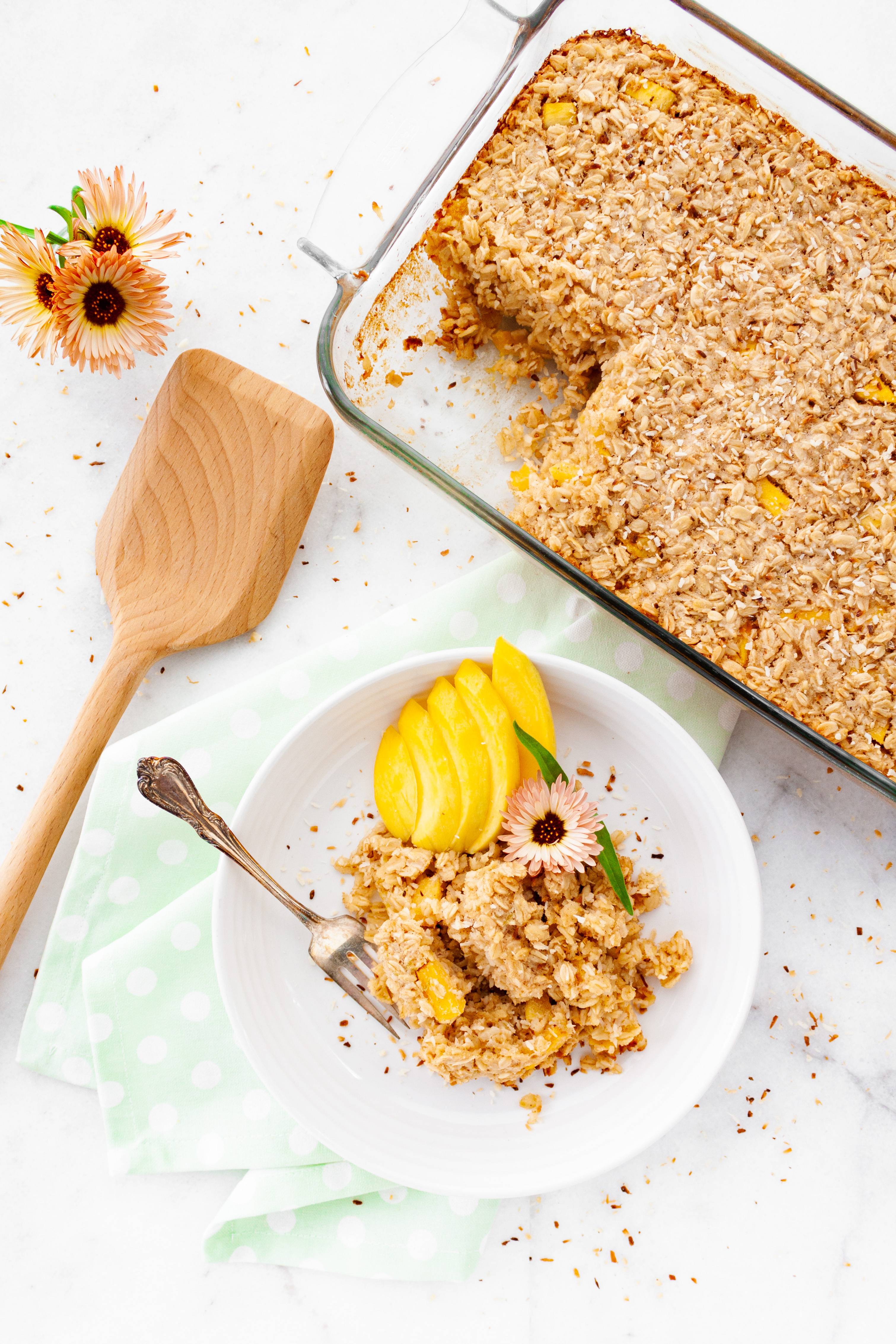 Coconut Mango Lime Baked Oatmeal