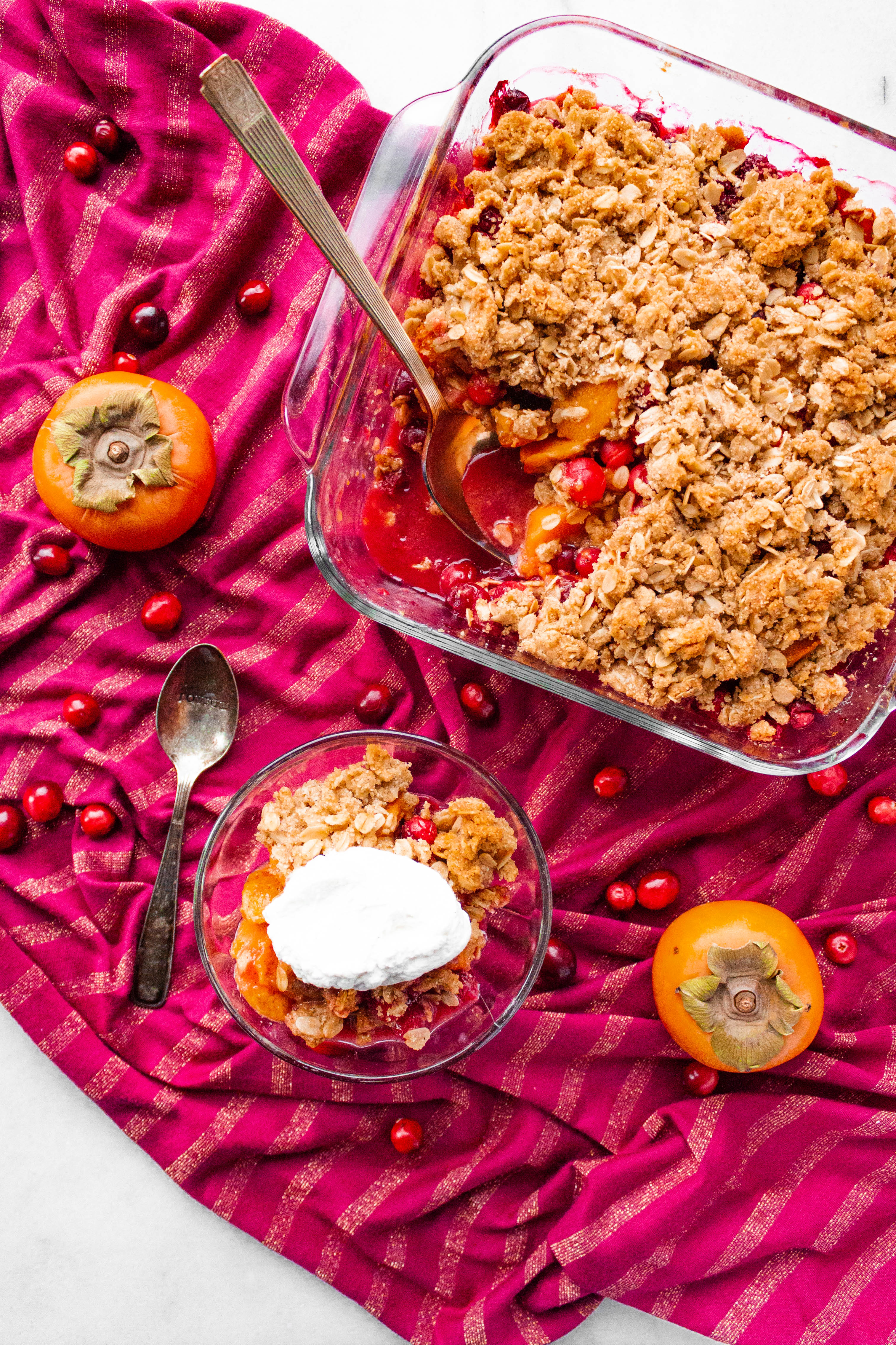 Cranberry Persimmon Crisp