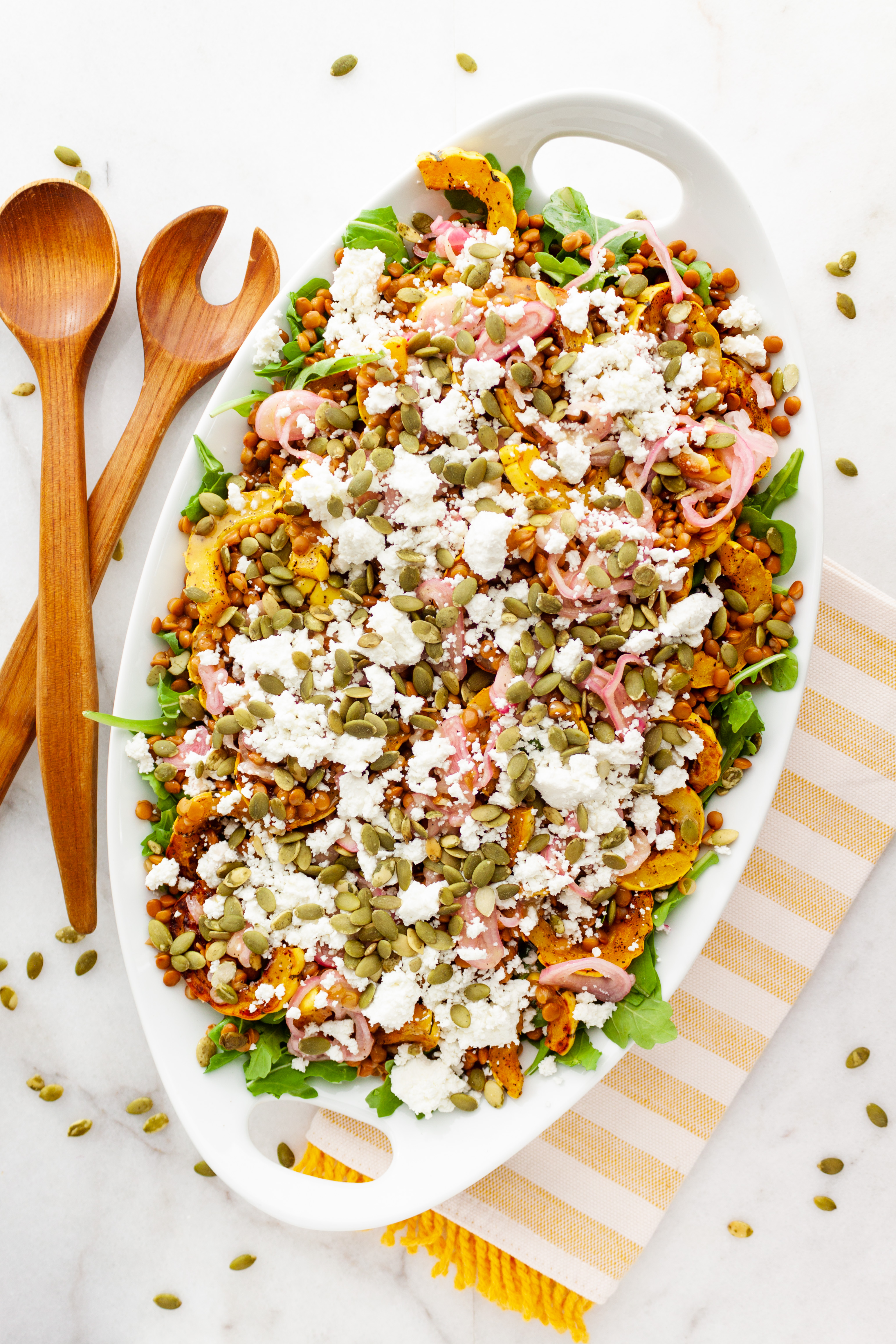 Roasted Squash and Lentil Salad
