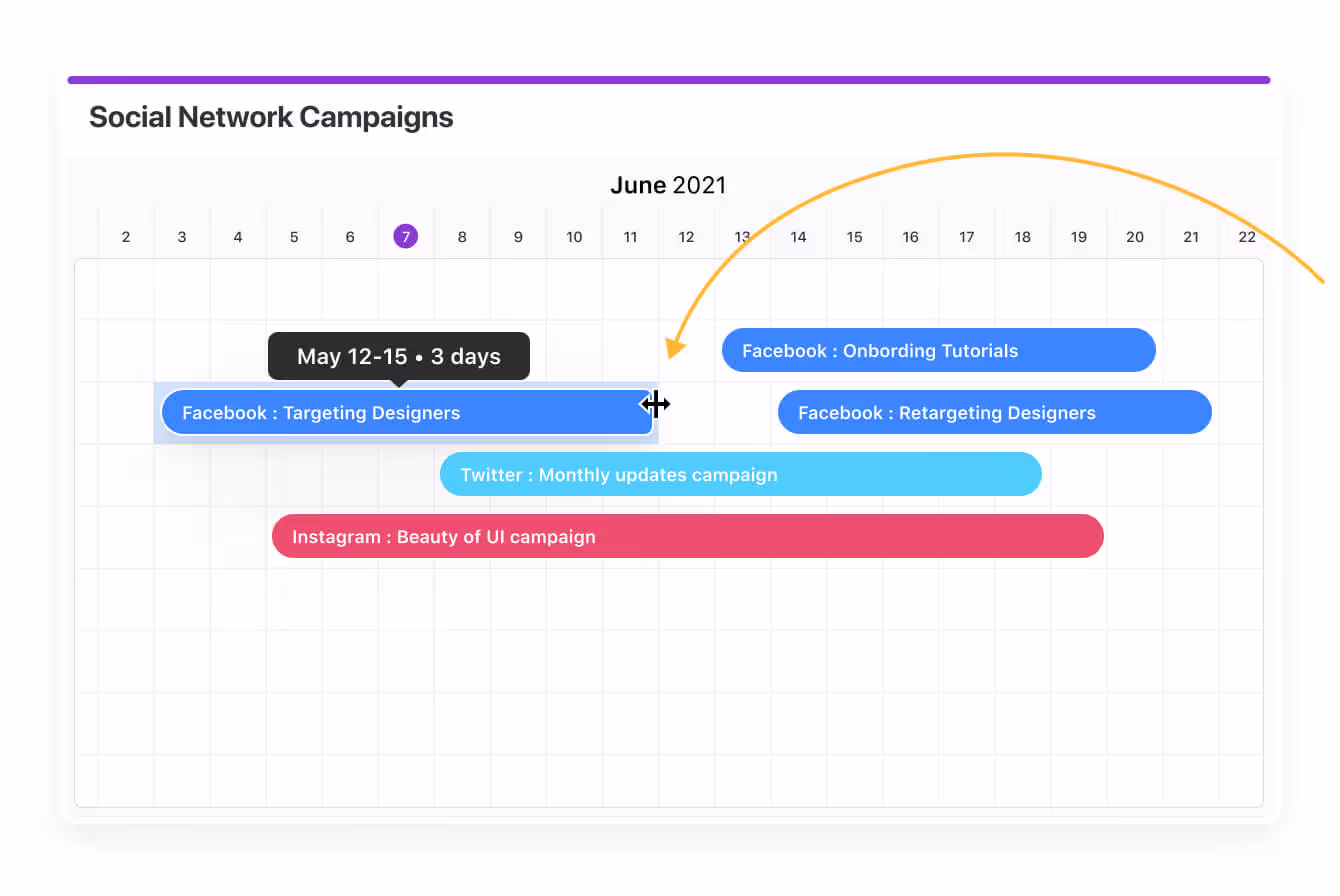Drag and drop to adjust records in Timeline View Drag and drop to adjust records in Timeline View
