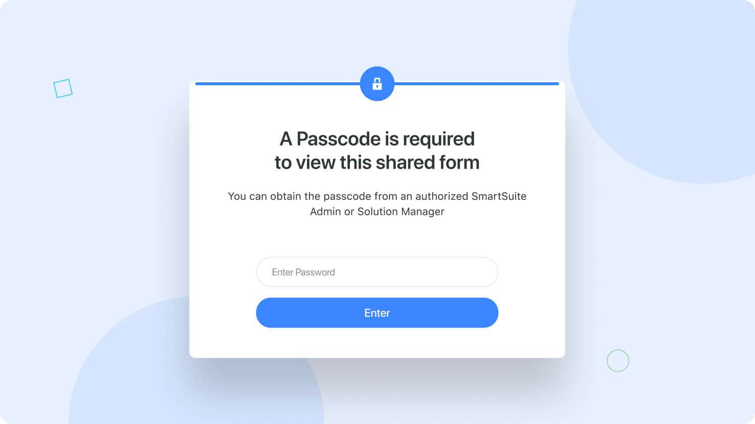 Whats New page - Passcode protect shared form