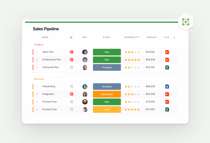 Attach files to sales opportunities