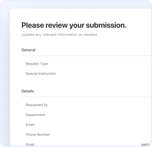 Forms: Review Page