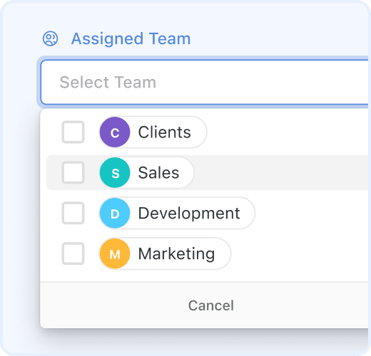 Automations: Support for the Team Field