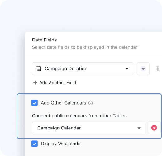 Calendar View: Support for Cross-Solution Calendars