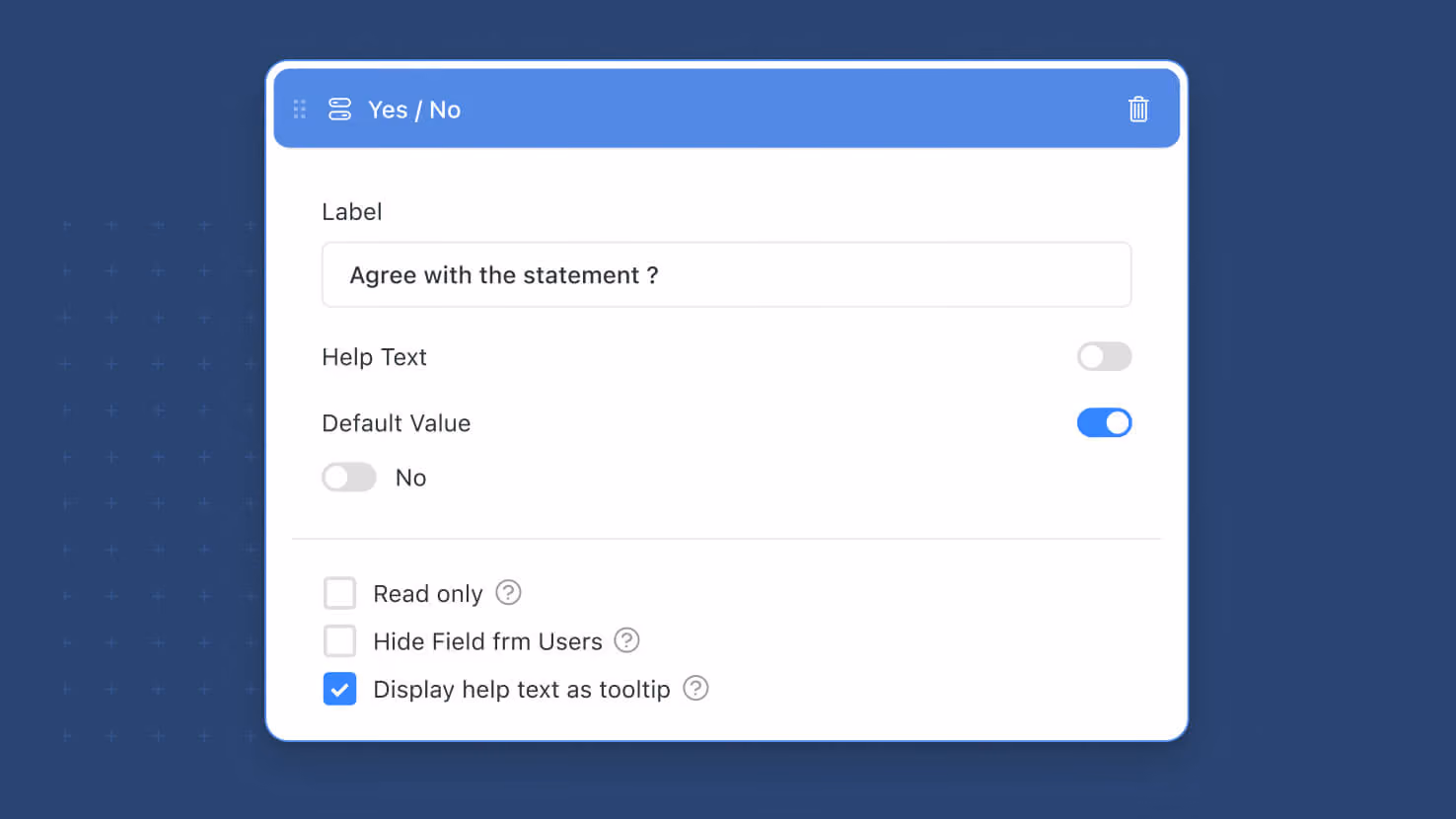Forms: Yes/No Default Value Support
