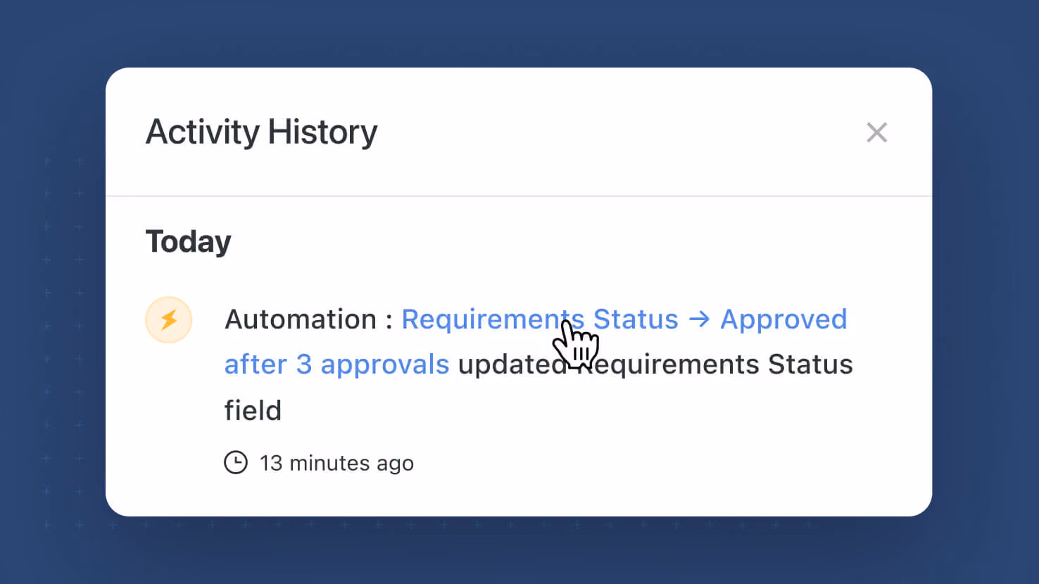 Automations: Run Links in Activity History