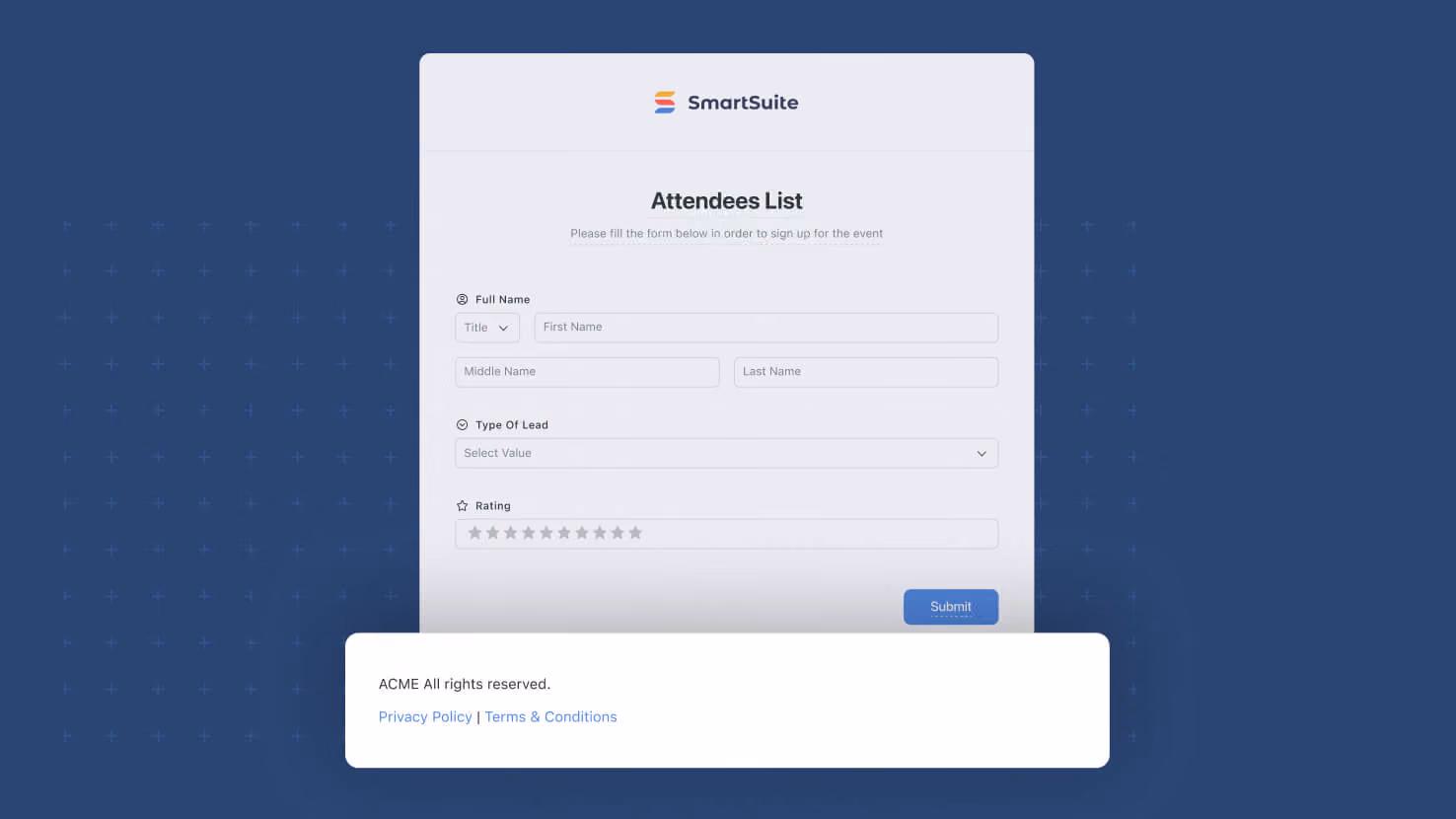 Forms: Configurable Footer