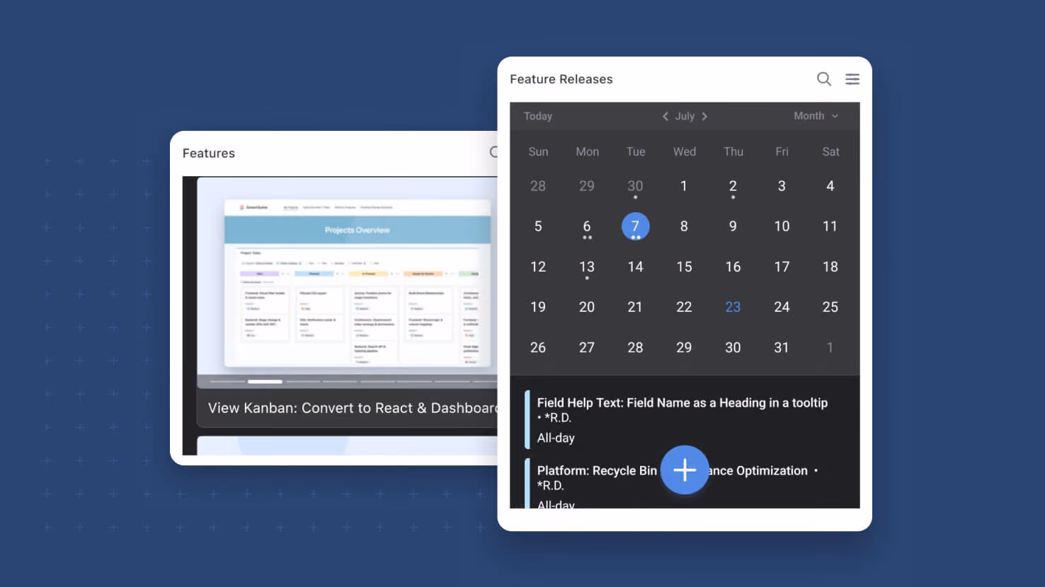 Mobile Dashboards: Calendar and Card View Widgets