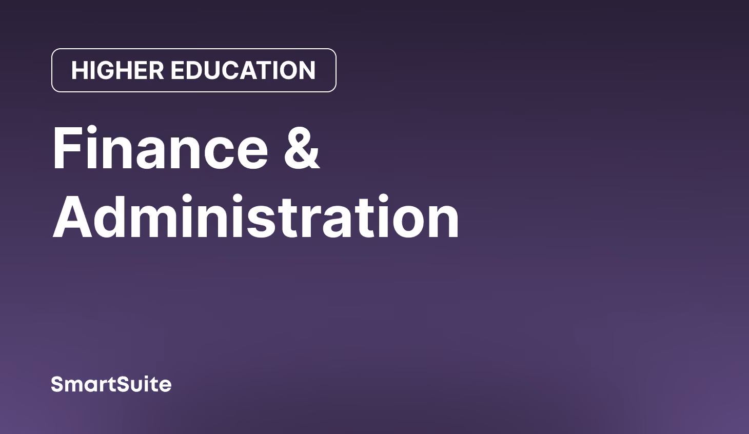 Finance & Administration