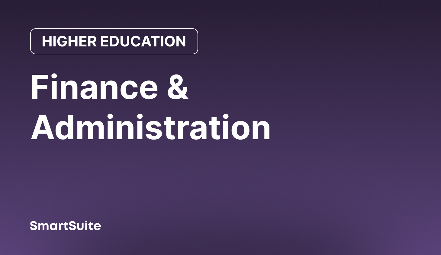 Finance & Administration