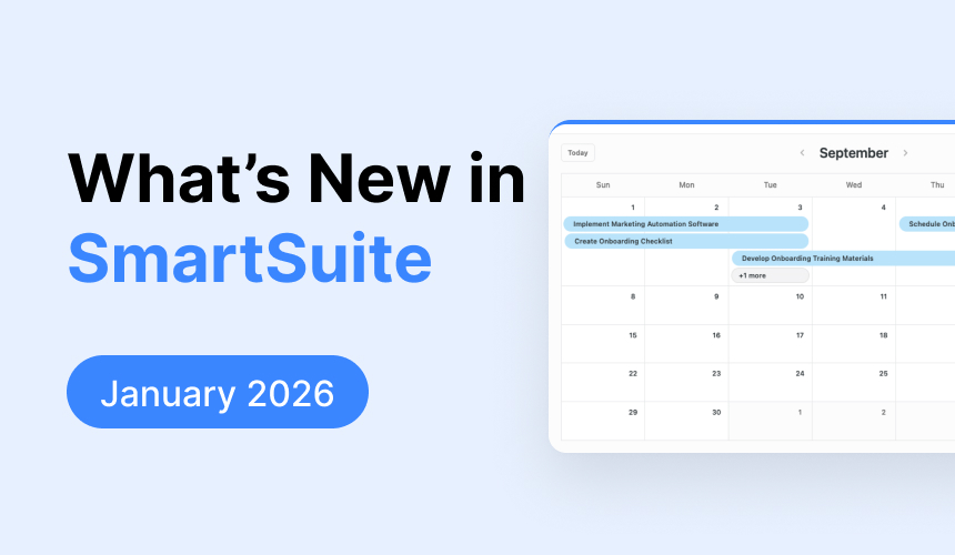 What's New in SmartSuite: January 2026