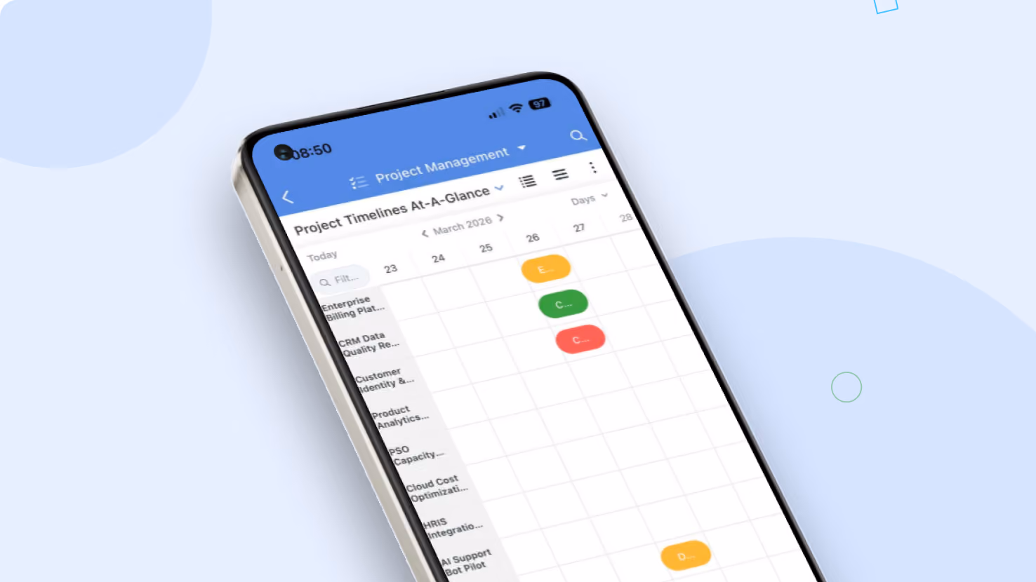 Mobile: Timeline View