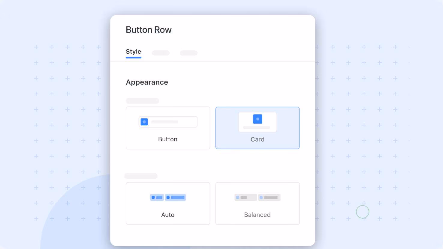 Button Row Widget: Card Display