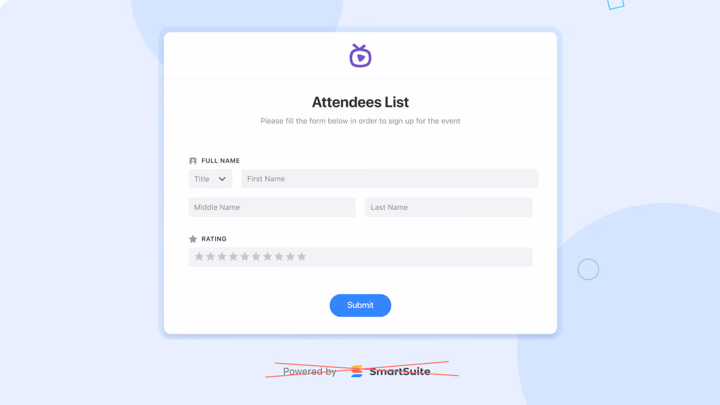 Hide SmartSuite Branding on Forms