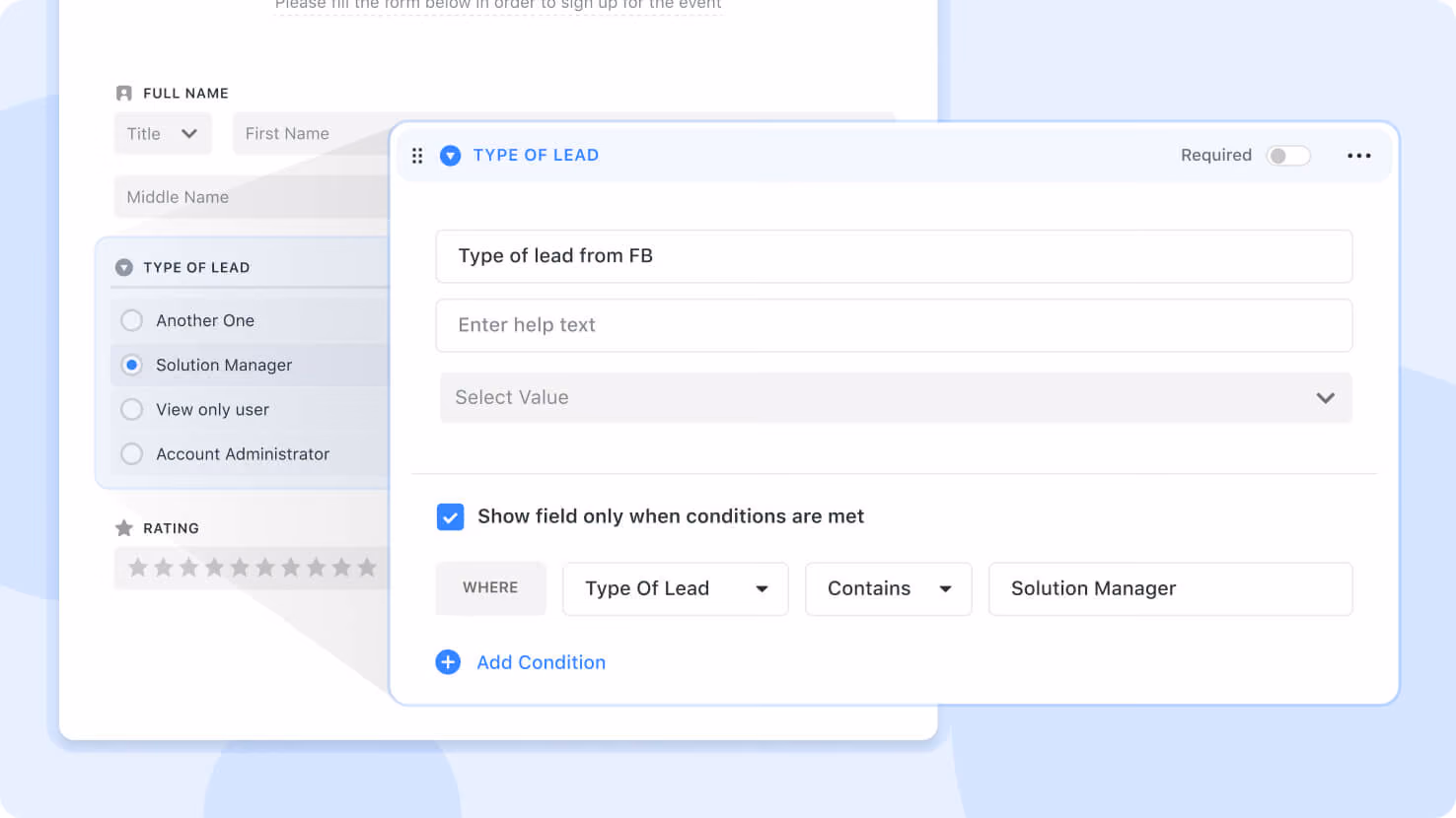 Forms: Conditional Section Logic