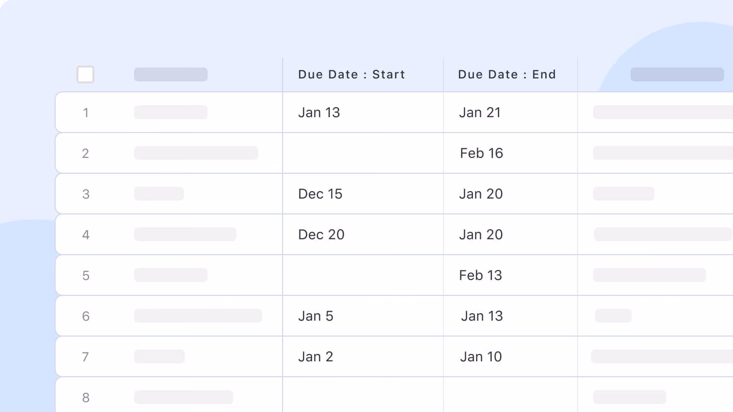Due Date: Nested Field Display Options