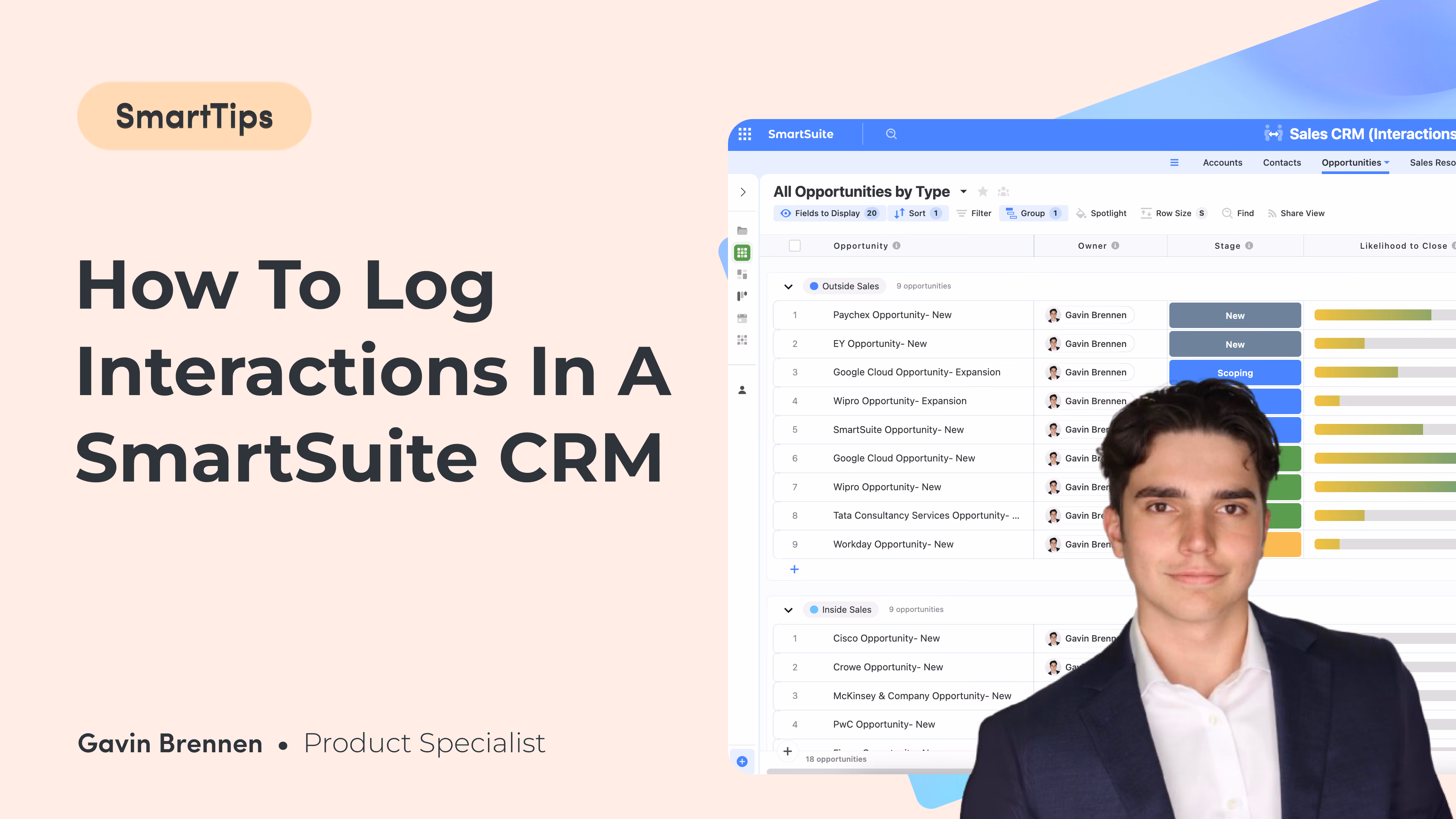 How To Log Interactions In a SmartSuite CRM