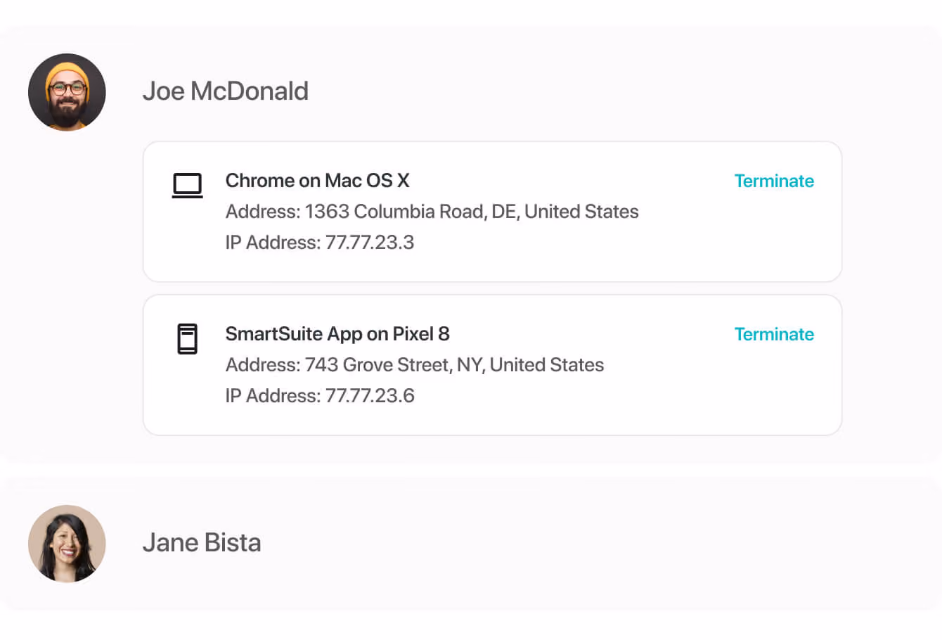 session management in SmartSuite