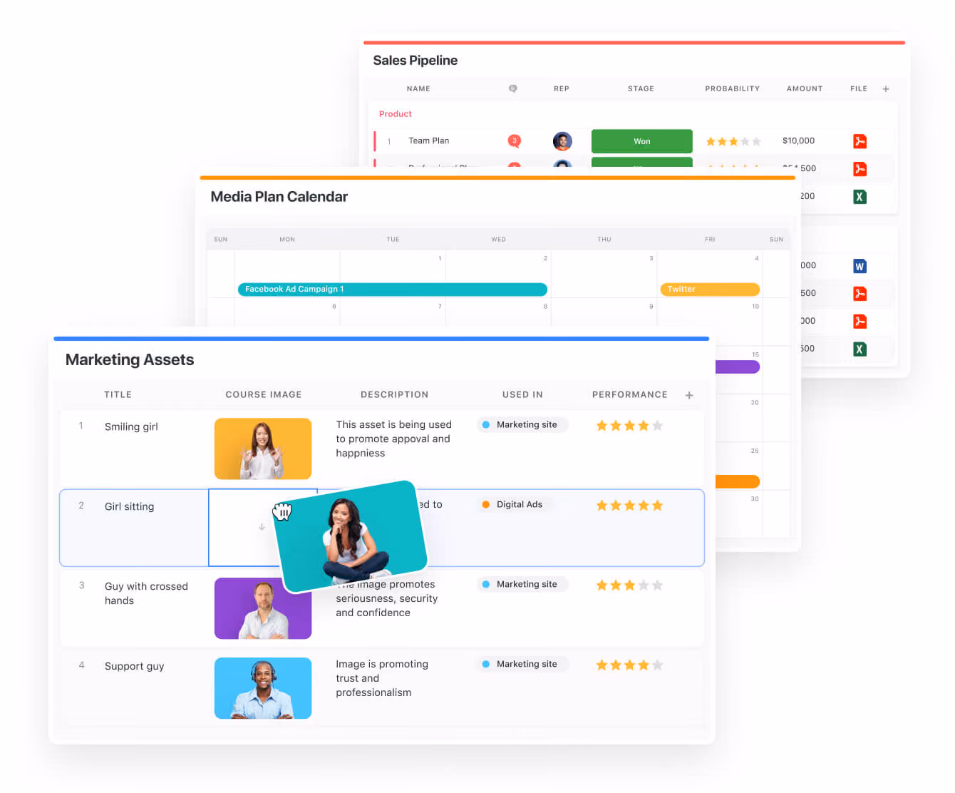 Solution builder configuring tables, fields and views for an internal audit workflow