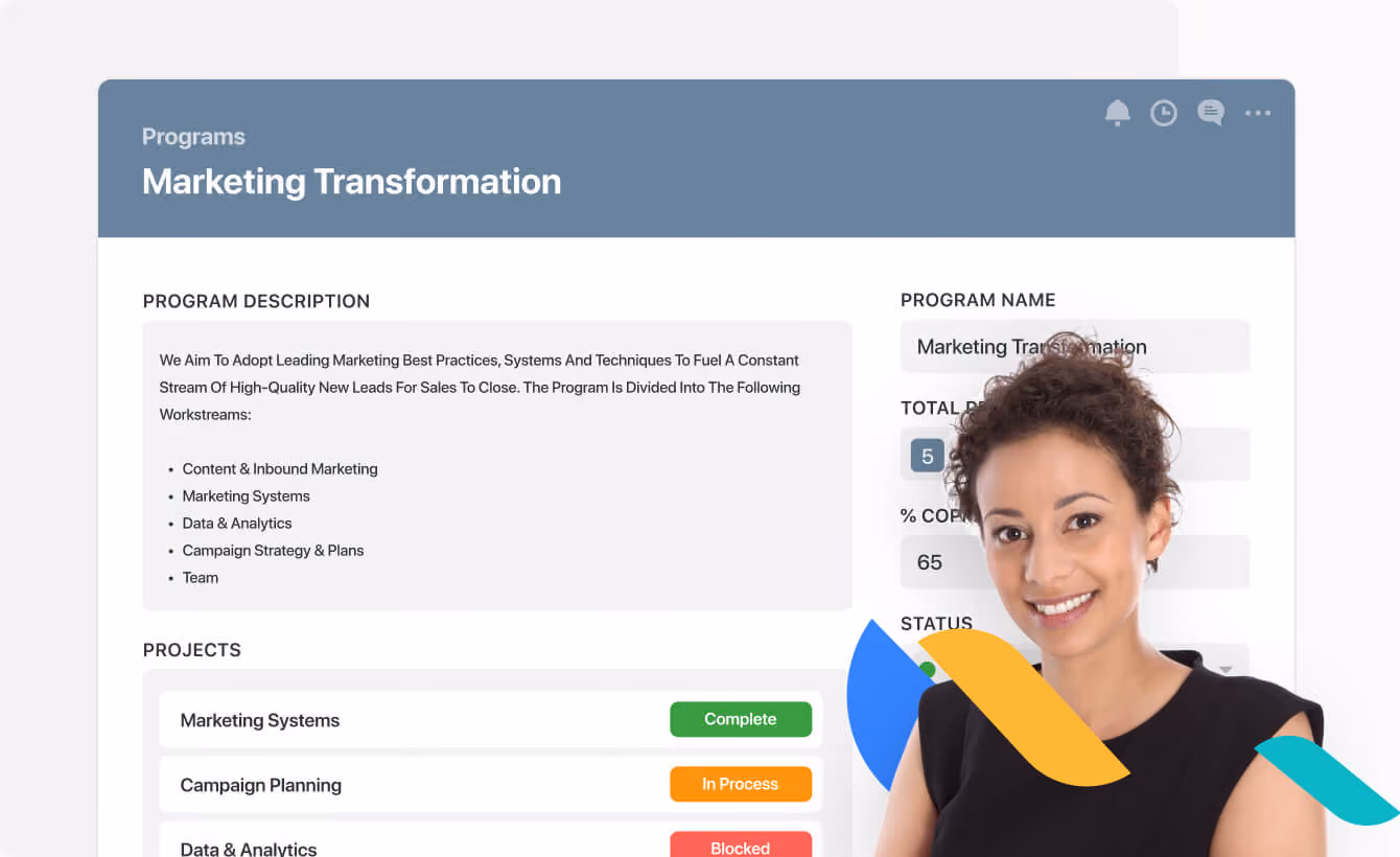 Manage your programs with SmartSuite