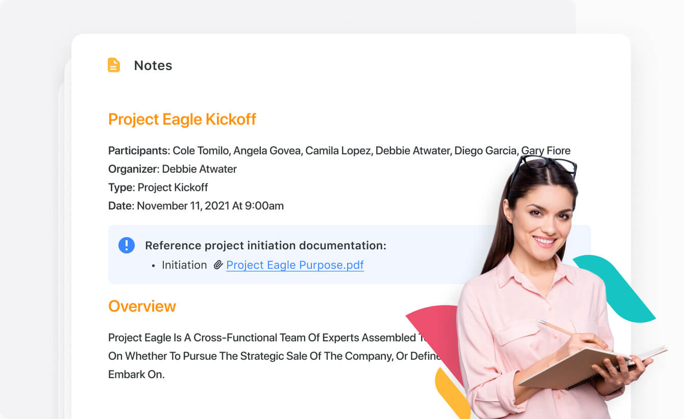 Use SmartDoc to record meeting notes 