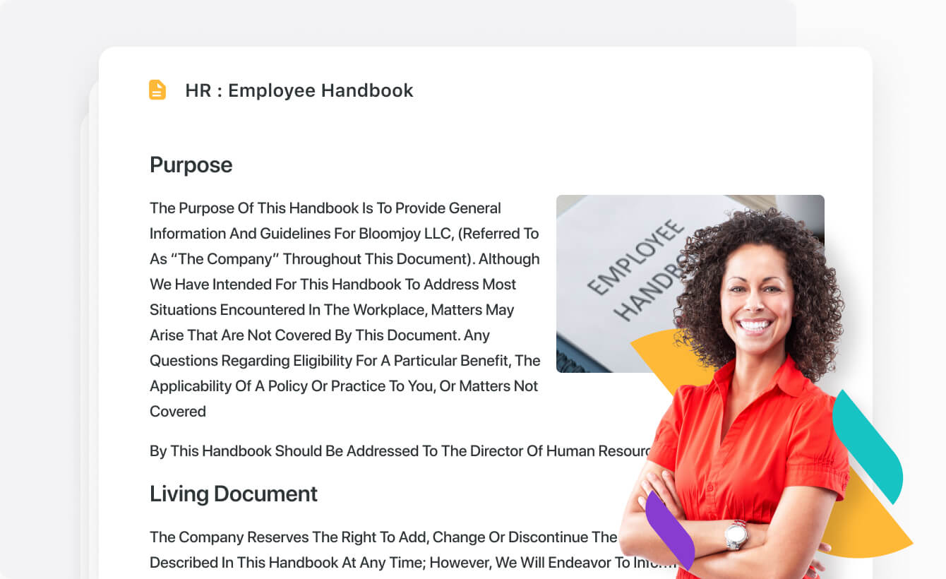 Create an HR handbook using SmartDoc