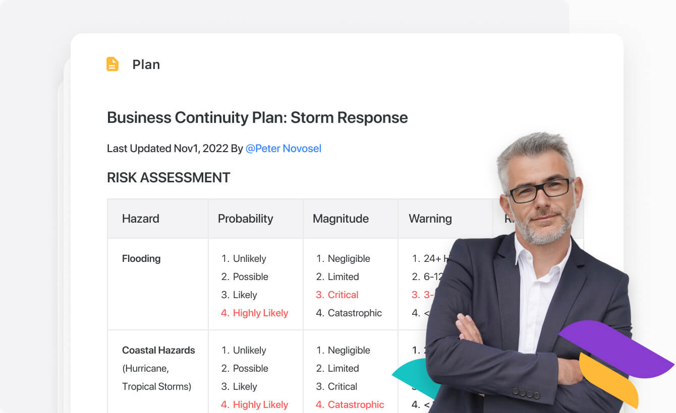 Use SmartSuite to create Business Continuity Plan