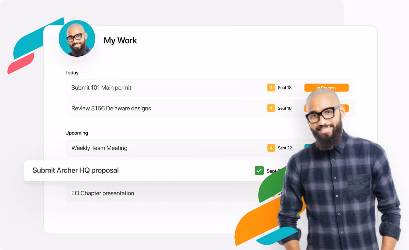 Manage architecture project tasks with My Work
