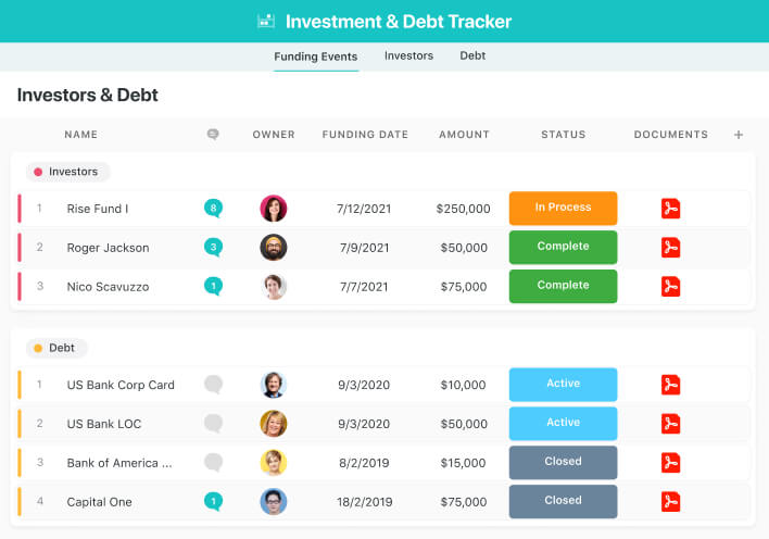 Investment & Debt Tracker