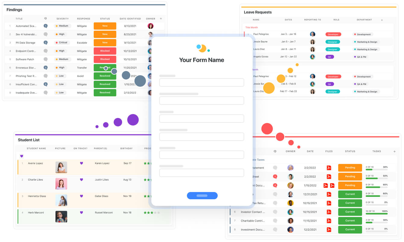 SmartSuite Forms let you collect information from anyone and save it automatically to your reports