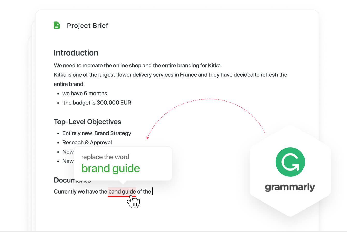 SmartDoc supports Grammerly Writing AI