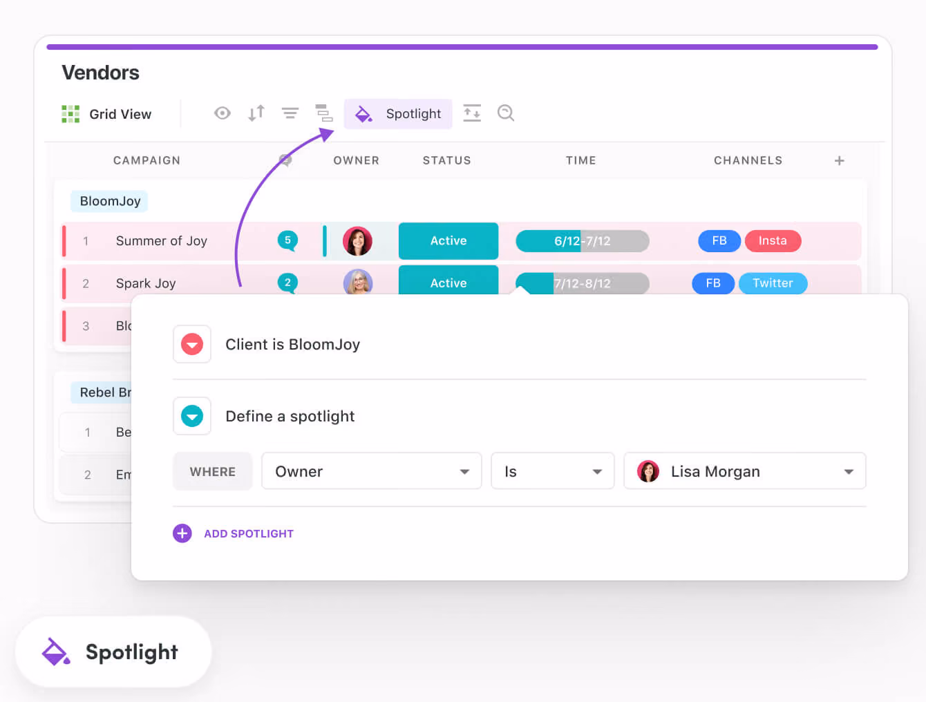 Set rules to highlight data in a report