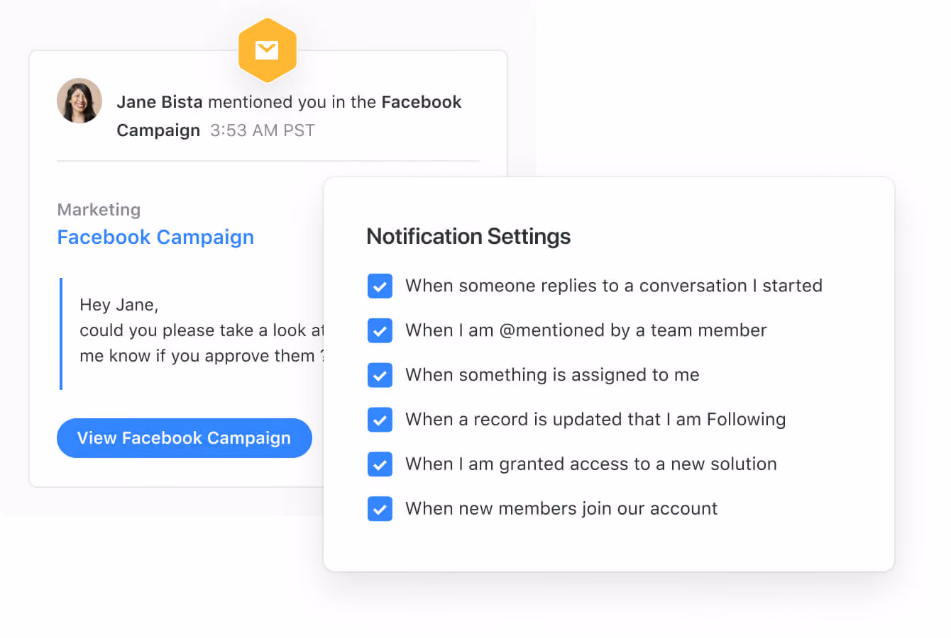Send email notifications for important changes and events