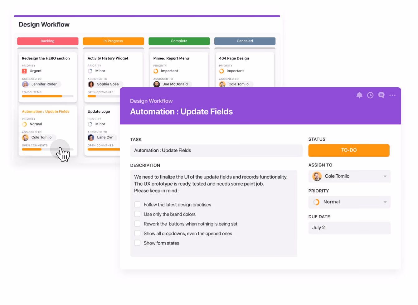 Customize Kanban display