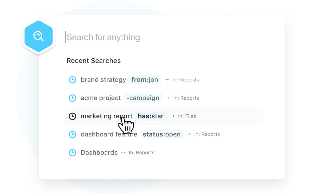 See recently accessed items in Global Search