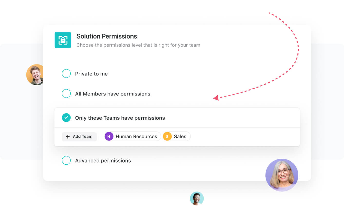 Assign team permissions to access custom solutions in SmartSuite