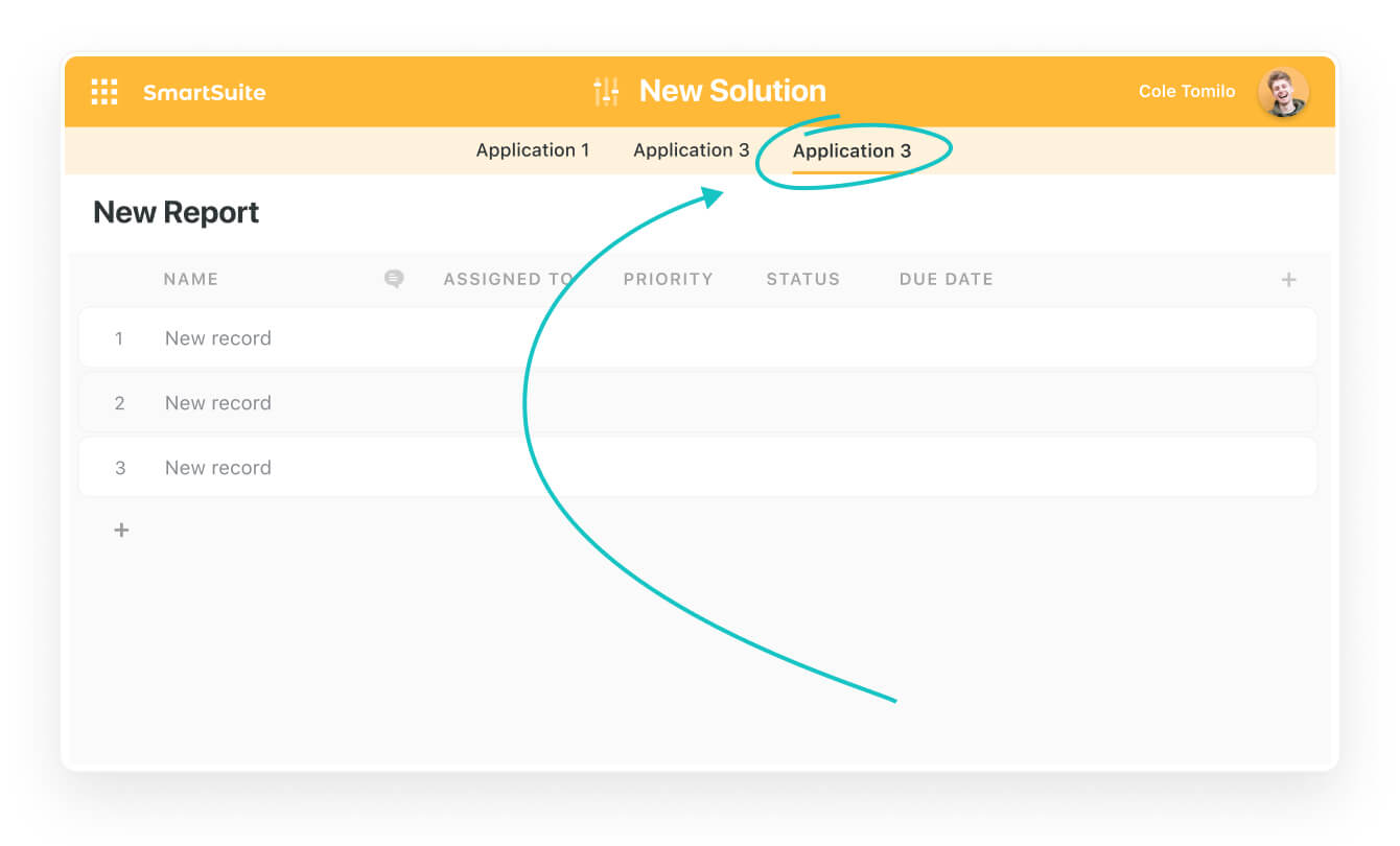 Add new applications to a SmartSuite solution