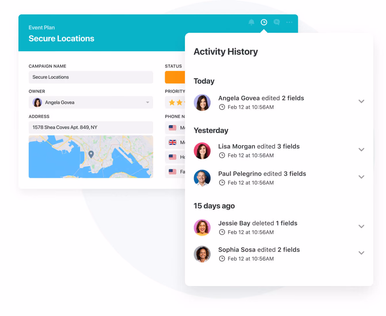 See an overview of activity by date