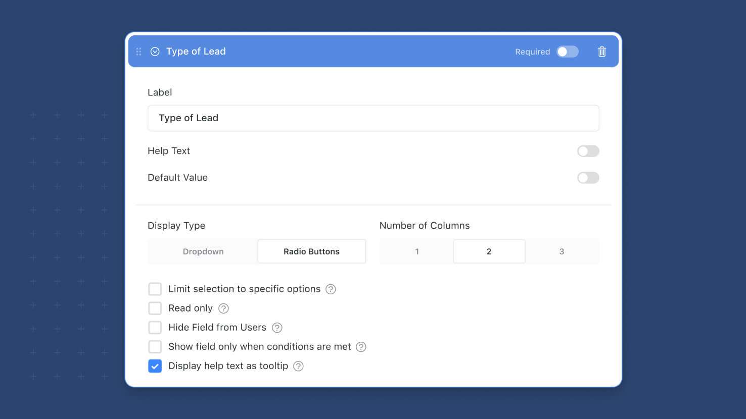 Whats New page - Form - single multiple select display types