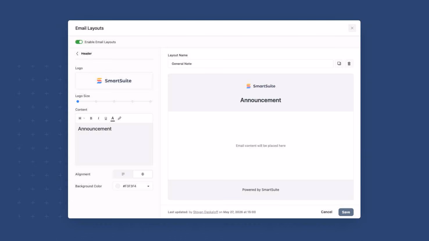 Whats New page - Emails - Layouts