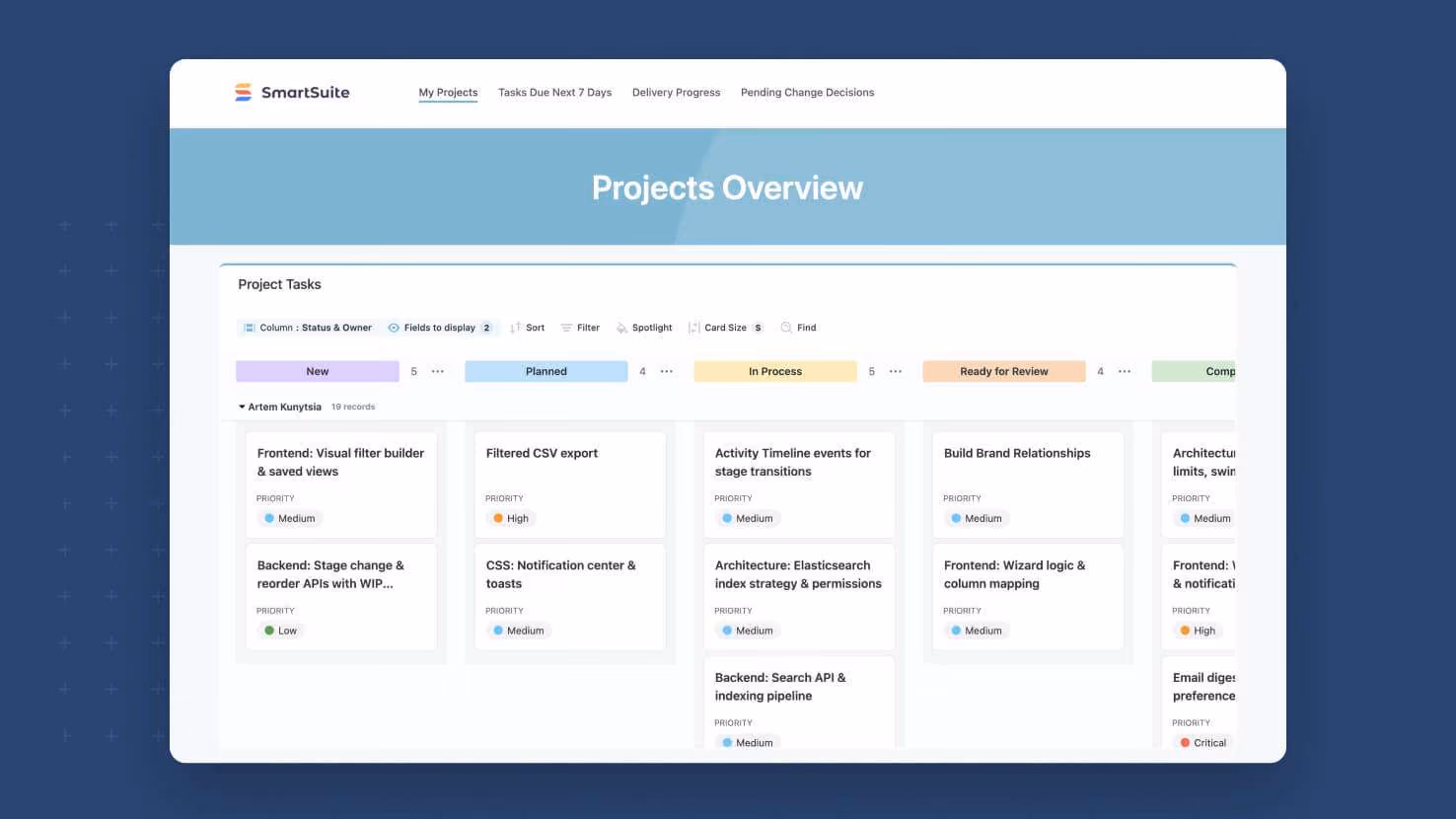 Whats New page - Dashboards - Kanban Widget