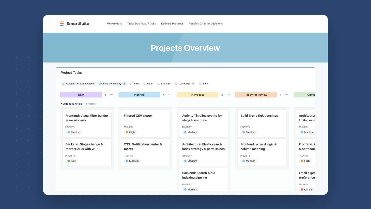 Whats New page - Dashboards - Kanban Widget