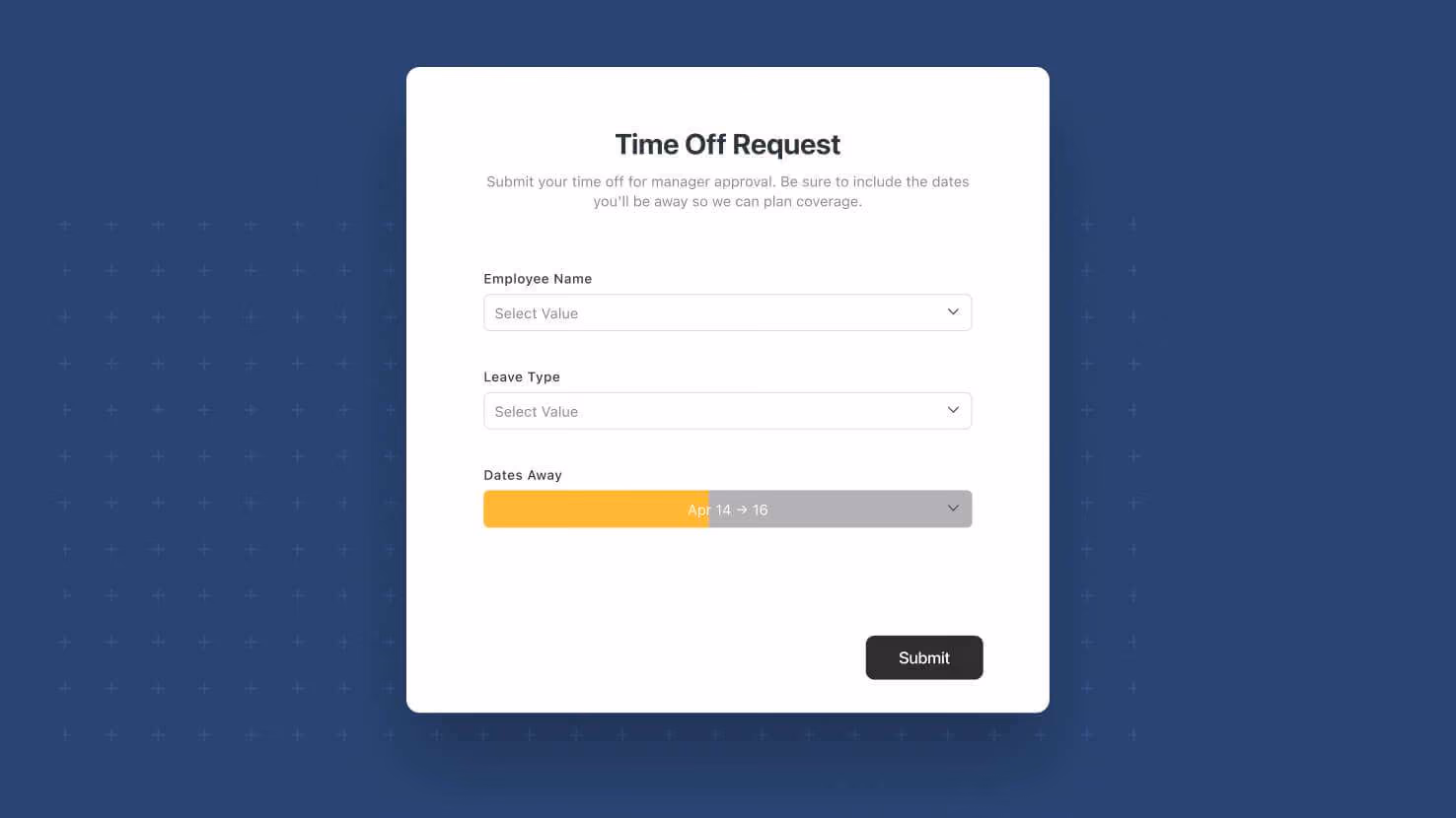 Whats New page - Form - Support for date range field