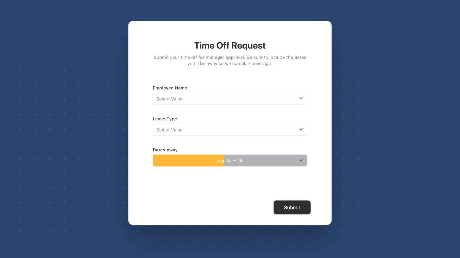Whats New page - Form - Support for date range field