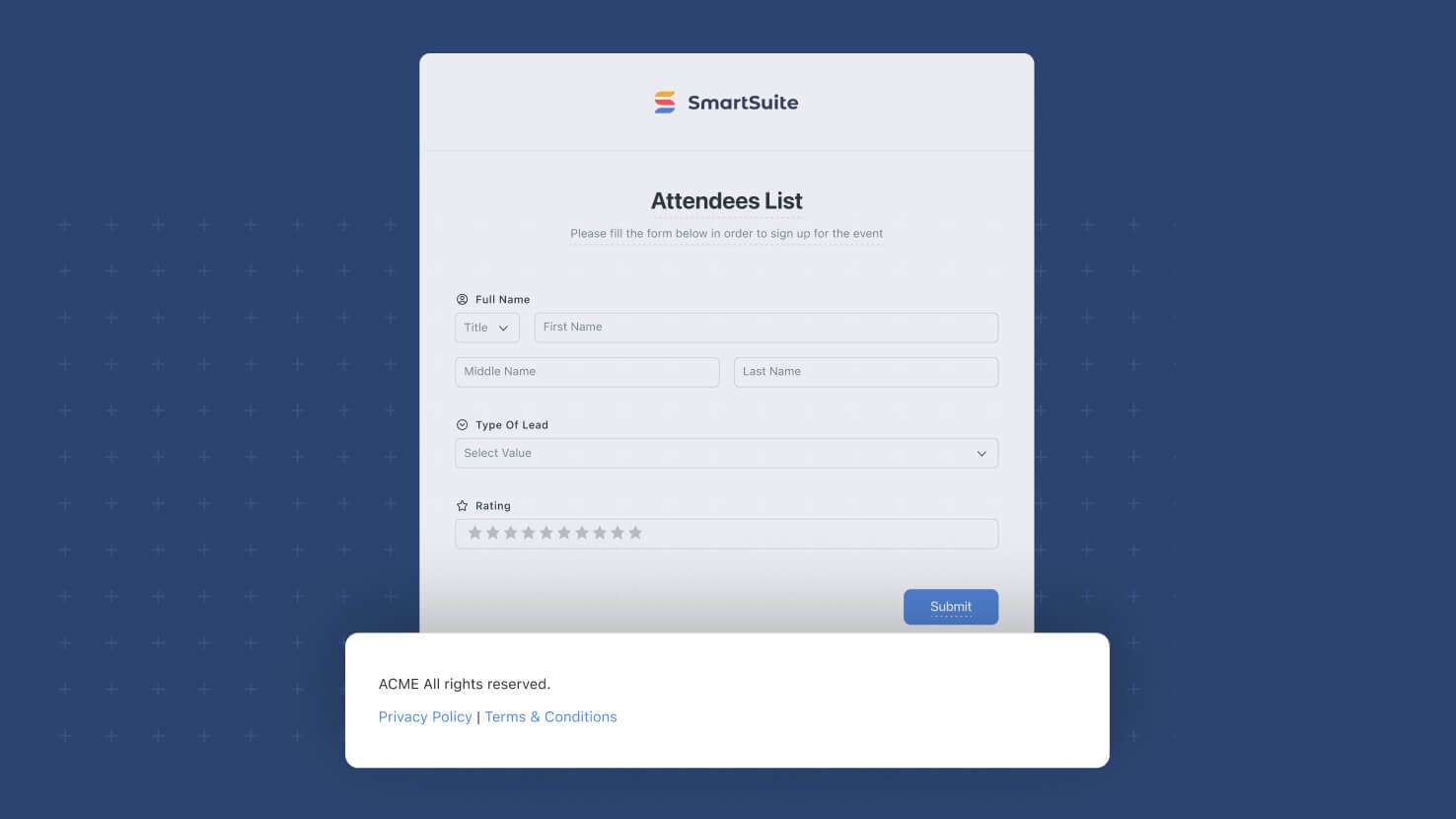Whats New page - Forms - Footer