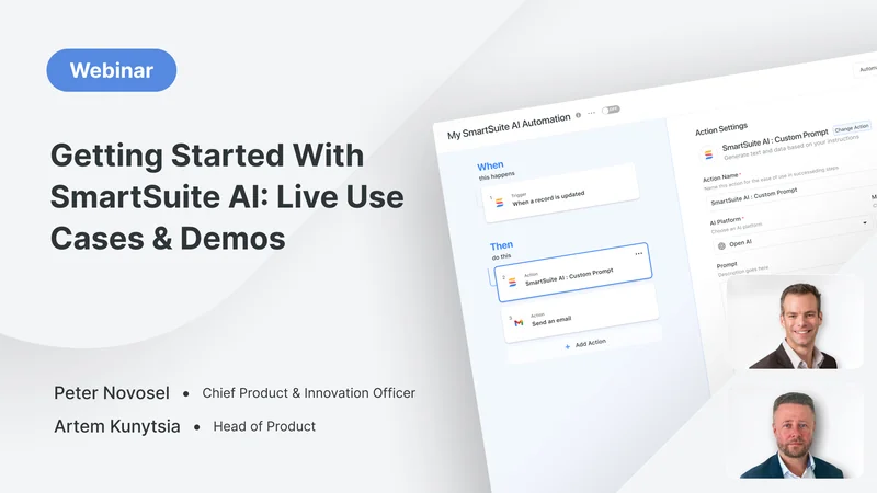 Getting Started with SmartSuite AI: Use Cases & Live Demos