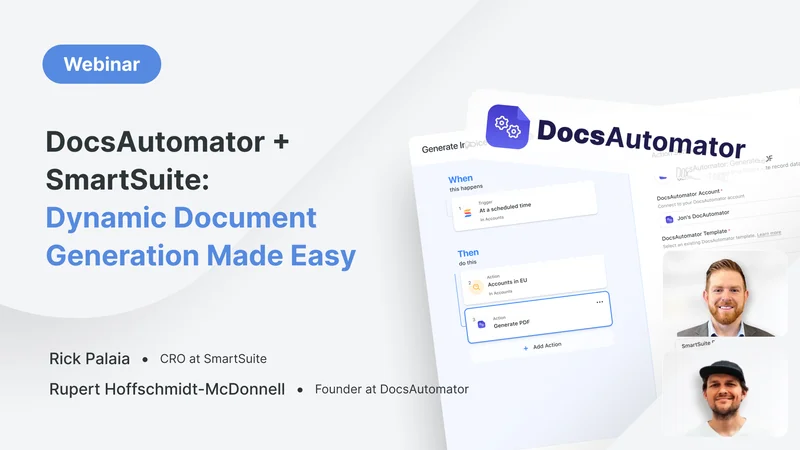 DocsAutomator + SmartSuite: Dynamic Document Generation Made Easy